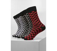 Urban Classics Calcetines Calcetines de cuadros 5-Pack Negro/Gris Terciopelo/White EUR 36