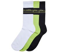 Urban Classics Calcetines unisex Socken Loading, paquete de 3 blanco/negro/amarillo congelado 39-42