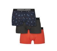 Urban Classics Calzoncillo boxer azul noche / azul cielo / rojo anaranjado / negro moteado 5XL EUR