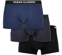 Urban Classics Paquete de 3 Calzoncillos Tipo Bóxer Orgánicos Ropa Interior Hombre, Darkblue+Navy+Black, S