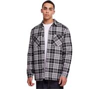 Urban Classics Camisa acolchada a cuadros Hombre Chaqueta entre-tiempo negro-blanco M