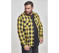 Urban Classics Camisa de franela a cuadros Negro/Burdeos 5XL