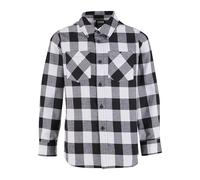 Urban Classics Camisa de Franela para niños, Blanco/Negro, 158 cm-164 cm