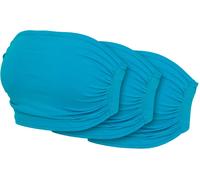 Urban Classics Camisa de mujer Bandeau Top 3-Pack Turques Turques Turquesa S