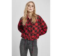 Urban Classics Camisa de mujer Camisa corta de oversized Check Shirt Black/White 3XL