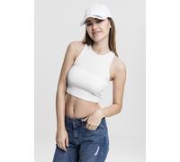 Urban Classics Camisa de señora Cropped Rib Top White S