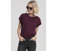 Urban Classics Camisa Femenina Damas Hombro Extendido Tee Cherry XL