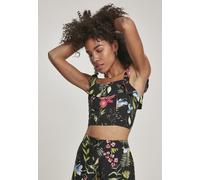 Urban Classics Camisa Femenina Ladies Valance Top Flor Negra XS