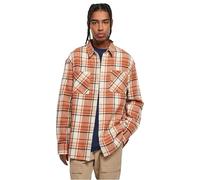 Urban Classics Camisa Larga de Hojas a Cuadros de Gran tamaño, Softseagrass/Rojo, L para Hombre