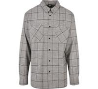 Urban Classics Camisa Long Oversized Checked Greyish Shirt Gris/Negro M