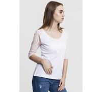 Urban Classics Camisa Mujer 3/4 Contrast Raglan Tee White/Pink XS