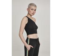 Urban Classics Camisa Mujer Damas Cropped Asymmetric Top Negro XL