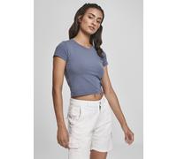 Urban Classics Camisa Mujer Señoras Stretch Jersey Cropped Tee Vintageblue XXL