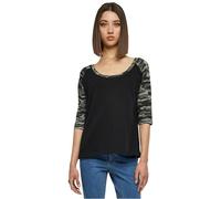 URBAN CLASSICS Camiseta Moderna de Mujer Raglan de Mangas a Tres Cuartos, Algodón, Cuello de Corte Ancho, En Distintos Colores y Tallas XS - 5XL