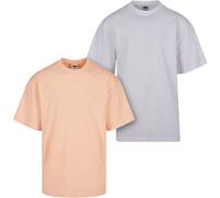 Urban Classics Camiseta Alta 2-Pack Para Hombre De Algodón Jersey Cuello Redondo
