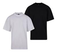 Urban Classics Camiseta Alta 2-Pack Para Hombre De Algodón Jersey Cuello Redondo
