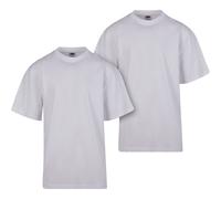 Urban Classics Camiseta Alta 2-Pack Para Hombre De Algodón Jersey Cuello Redondo