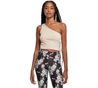 Urban Classics Camiseta asimétrica para mujer, Camiseta Mujer, Beige (Soft), S