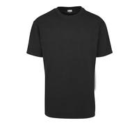 Urban Classics Camiseta básica manga corta hombre – algodón grueso, cuello redondo, negro XL