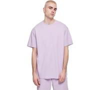 URBAN CLASSICS Camiseta básica de manga corta, cuello redondo normal, de algodón grueso, largo normal, oversized, de hombre, moderna, color lila, talla XXL