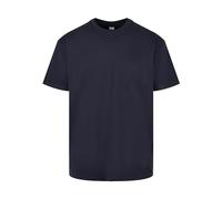 URBAN CLASSICS Camiseta básica de manga corta, cuello redondo normal, de algodón grueso, largo normal, oversized, de hombre, moderna, color midnightnavy, talla XL