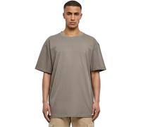URBAN CLASSICS Camiseta básica de manga corta, cuello redondo normal, de algodón grueso, largo normal, oversized, de hombre, moderna, color asphalt, talla L