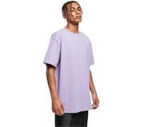 URBAN CLASSICS Camiseta básica de manga corta, cuello redondo normal, de algodón grueso, largo normal, oversized, de hombre, moderna, color lavanda, talla 4XL