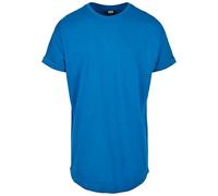 Urban Classics Camiseta básica hombre, manga corta, cuello redondo, algodón, extra larga, azul M