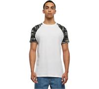 Urban Classics Raglan Contrast tee Camiseta, Multicolore (Wht/Darkcamo), XXL para Hombre