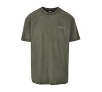 Urban Classics Té de Gran tamaño pequeño Bordado Camiseta, Verde, XL para Hombre