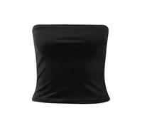 Urban Classics Camiseta Corta de Terciopelo para Mujer, Negro, XXL
