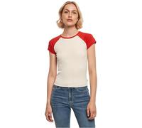Urban Classics Camiseta de Béisbol Retro Elástica Orgánica para Mujer Camiseta Mujer (Pack de 1)