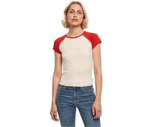 Urban Classics Camiseta de Béisbol Retro Elástica Orgánica para Mujer Camiseta Mujer (Pack de 1)