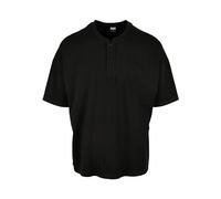 Urban Classics Oversized Henley tee Camiseta, Negro, M para Hombre