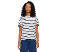 Urban Classics Camiseta de Manga Corta para Mujer a Rayas, Blanco/Negro, XL