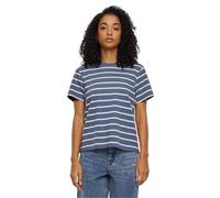 Urban Classics Camiseta de Manga Corta para Mujer a Rayas, White Sand/Vintage Blue, XL