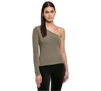 Urban Classics Women's Ladies Asymmetric - Camiseta de Manga Larga (Talla XXL), Color Verde, Verde Oliva, XXL
