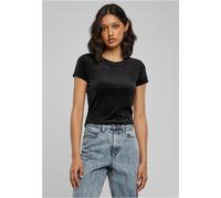 Urban Classics Damen T-Shirt Camiseta Corta de Terciopelo para Mujer Negro 3XL