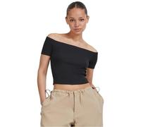 URBAN CLASSICS Camiseta de Mujer, Manga Corta con Hombros Descubiertos, Top Corto, T-Shirt,