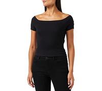 URBAN CLASSICS Camiseta de Mujer, Manga Corta con Hombros Descubiertos, Top Corto, T-Shirt,