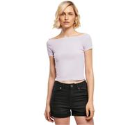 URBAN CLASSICS Camiseta de Mujer, Manga Corta con Hombros Descubiertos, Top Corto, T-Shirt en Algodón disponible Tallas XS - 5XL