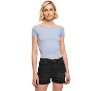 URBAN CLASSICS Camiseta de Mujer, Manga Corta con Hombros Descubiertos, Top Corto, T-Shirt en Algodón disponible Tallas XS - 5XL