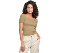URBAN CLASSICS Camiseta de Mujer, Manga Corta con Hombros Descubiertos, Top Corto, T-Shirt en Algodón disponible Tallas XS - 5XL