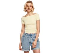 URBAN CLASSICS Camiseta de Mujer, Manga Corta con Hombros Descubiertos, Top Corto, T-Shirt en Algodón disponible Tallas XS - 5XL