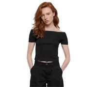 Urban Classics Camiseta de Mujer para Mujer, diseño de Costilla, Color Negro, Talla S, Negro, S