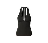 Urban Classics Camiseta de Punto de Poliamida para Mujer, Cuello Halter Que realza la Figura, Corte Ajustado, Suave y elástico, con Lazo en el Cuello
