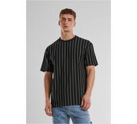 Urban Classics Tb7311-printed Pinstripe tee Camiseta, Negro/Blanco/Amarillo pálido, S Hombres