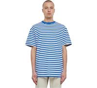 Urban Classics Camiseta de Rayas Regulares, Blanco y Azul Real, XL para Hombre