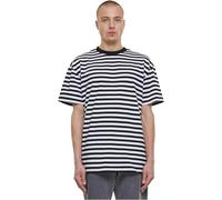 Urban Classics Camiseta de Rayas Regulares, Negro/Blanco, XXXXXL para Hombre