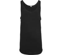 Urban Classics Camiseta de Tirantes Largo con Bordes Abiertos Hombre Top Tirante Ancho Negro M